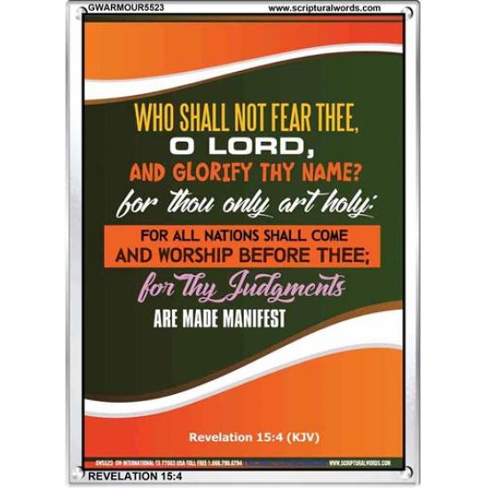 WHO SHALL NOT FEAR THEE   Christian Paintings Frame   (GWARMOUR5523)   