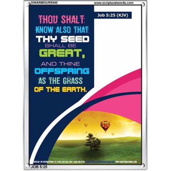 THY SEED SHALL BE GREAT   Religious Art Frame   (GWARMOUR5540)   