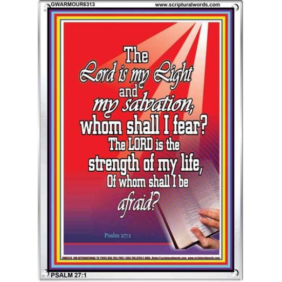 THE LORD IS MY LIGHT   Contemporary Christian Paintings Acrylic Glass frame   (GWARMOUR6313)   
