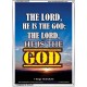 THE LORD HE IS THE GOD   Framed Restroom Wall Decoration   (GWARMOUR6378)   