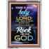 ANY ROCK LIKE OUR GOD   Bible Verse Framed for Home   (GWARMOUR6416)   "12X18"