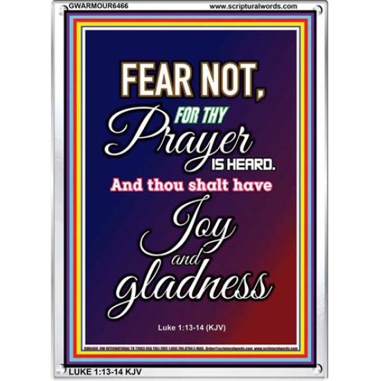 THY PRAYER IS HEARD   Scripture Wood Framed Signs   (GWARMOUR6466)   