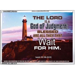 A GOD OF JUDGEMENT   Framed Bible Verse   (GWARMOUR6484)   "18X12"
