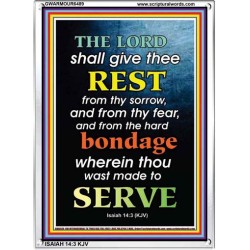 THE LORD SHALL GIVE THEE REST   Contemporary Christian Poster   (GWARMOUR6489)   