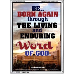 BE BORN AGAIN   Bible Verses Poster   (GWARMOUR6496)   "12X18"