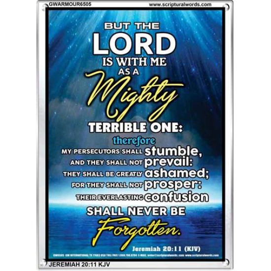 THE LORD IS WITH ME AS A MIGHTY TERRIBLE ONE   Modern Christian Wall Dcor   (GWARMOUR6505)   