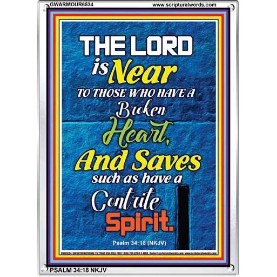 THE LORD IS NEAR   Bible Verse Acrylic Glass Frame   (GWARMOUR6534)   