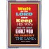 WAIT ON THE LORD   Bible Verses Wall Art Acrylic Glass Frame   (GWARMOUR6535)   "12X18"