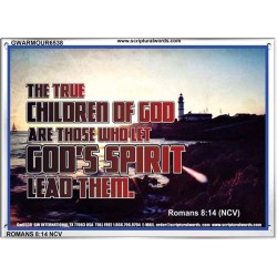 TRUE CHILDREN OF GOD   Christian Quote Framed   (GWARMOUR6538)   "18X12"