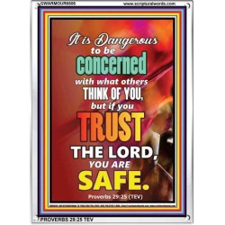 TRUST ONLY IN THE LORD   Framed Restroom Wall Decoration   (GWARMOUR6606)   