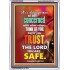 TRUST ONLY IN THE LORD   Framed Restroom Wall Decoration   (GWARMOUR6606)   "12X18"