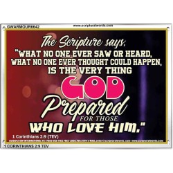 WHAT GOD HAS PREPARED FOR US   Wall Dcor   (GWARMOUR6642)   "18X12"