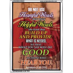 WATCH YOUR WORDS   Bible Scriptures on Love Acrylic Glass Frame   (GWARMOUR6651)   "12X18"