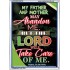 THE LORD WILL TAKE CARE OF ME   Framed Bible Verse Online   (GWARMOUR6703)   "12X18"
