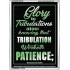 TRIBULATION WORKETH PATIENCE   Scripture Wood Framed Signs   (GWARMOUR6759)   "12X18"