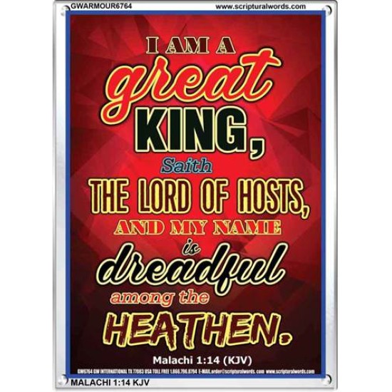 THE LORD OF HOSTS   Encouraging Bible Verse Framed   (GWARMOUR6764)   