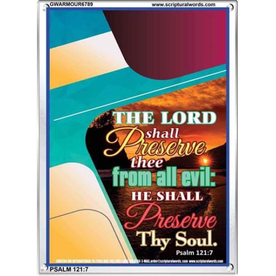 THE LORD SHALL PRESERVE THEE FROM ALL EVIL   Framed Bible Verse   (GWARMOUR6789)   