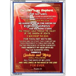 THE LORD IS MY SHEPHERD   Scriptural Portrait Acrylic Glass Frame   (GWARMOUR6869)   