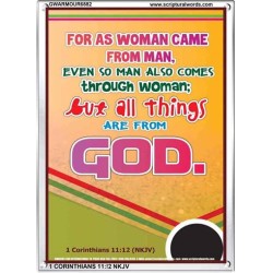ALL THINGS ARE FROM GOD   Scriptural Portrait Wooden Frame   (GWARMOUR6882)   