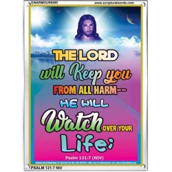 THE LORD WILL KEEP YOU   Bible Verses Wall Art Acrylic Glass Frame   (GWARMOUR6885)   
