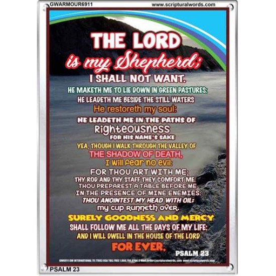 THE LORD IS MY SHEPHERD   Scripture Art Acrylic Glass Frame   (GWARMOUR6911)   