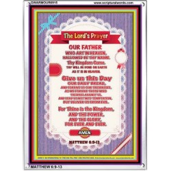 THE LORDS PRAYER   Bible Scriptures on Forgiveness Acrylic Glass Frame   (GWARMOUR6915)   