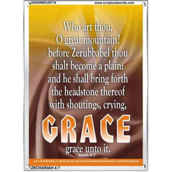 WHO ART THOU O GREAT MOUNTAIN   Bible Verse Frame Online   (GWARMOUR716)   
