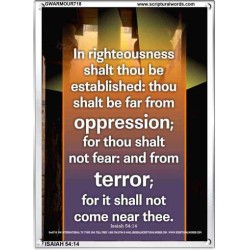 YOU SHALL BE FAR FROM OPPRESSION   Bible Verses Frame Online   (GWARMOUR718)   