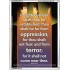 YOU SHALL BE FAR FROM OPPRESSION   Bible Verses Frame Online   (GWARMOUR718)   "12X18"