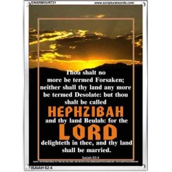 YOU SHALL NO MORE BE FORSAKEN   Bible Verses Frame for Home Online   (GWARMOUR721)   