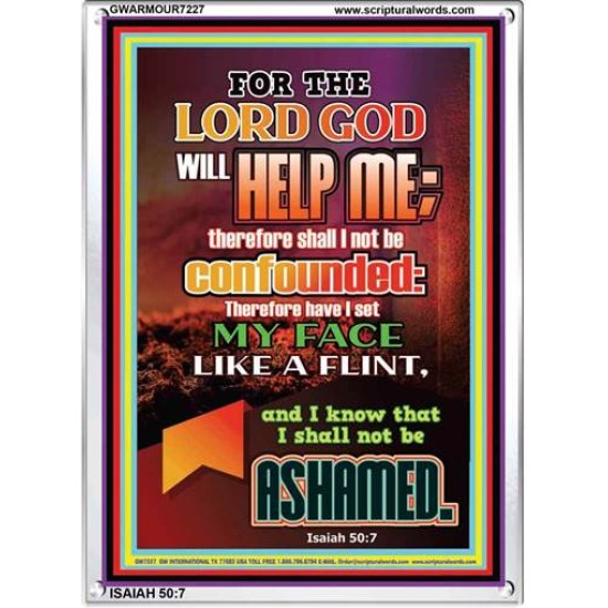 THE LORD GOD WILL HELP ME   Custom Framed Bible Verses   (GWARMOUR7227)   