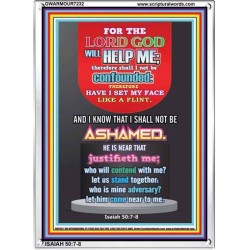 THE LORD GOD WILL HELP ME   Inspirational Bible Verse Framed   (GWARMOUR7232)   