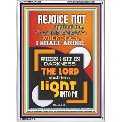 THE LORD SHALL BE A LIGHT   Large Frame Scripture Wall Art   (GWARMOUR7245)   