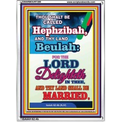 THOU SHALL BE CALLED HEPHZIBAH   Encouraging Bible Verse Framed   (GWARMOUR7288)   
