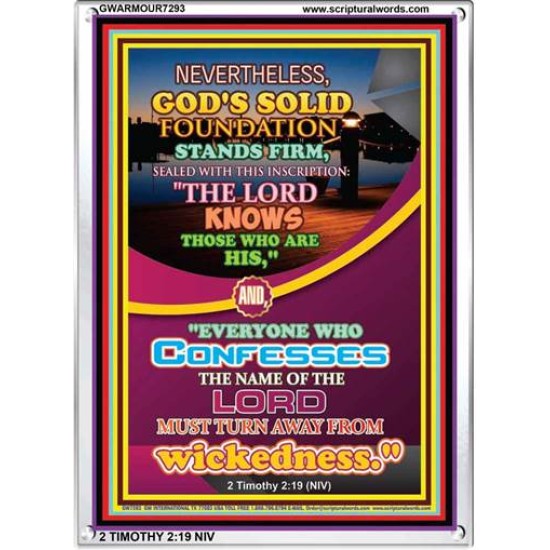THE LORD KNOWS THOSE WHO ARE HIS   Christian Quote Framed   (GWARMOUR7293)   