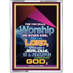 WORSHIP   Religious Art Frame   (GWARMOUR7346)   "12X18"