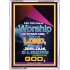 WORSHIP   Religious Art Frame   (GWARMOUR7346)   "12X18"