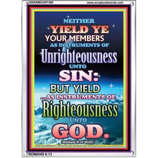 UNRIGHTEOUSNESS   Contemporary Christian Paintings Acrylic Glass frame   (GWARMOUR7369)   