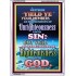 UNRIGHTEOUSNESS   Contemporary Christian Paintings Acrylic Glass frame   (GWARMOUR7369)   "12X18"