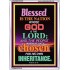 THE NATION WHOSE GOD IS THE LORD   Framed Business Entrance Lobby Wall Decoration    (GWARMOUR7387)   "12X18"