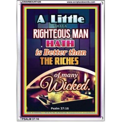 A RIGHTEOUS MAN   Bible Verses Framed for Home   (GWARMOUR7426)   