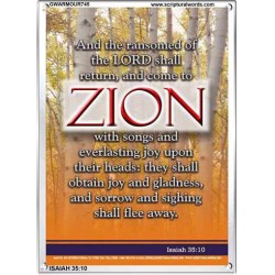 THE RANSOMED OF THE LORD   Bible Verses Frame   (GWARMOUR745)   