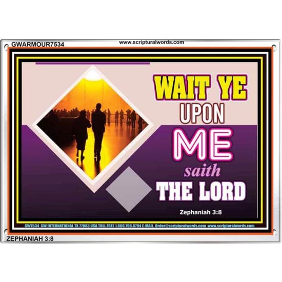 WAIT UPON THE LORD   Custom Frame Scripture   (GWARMOUR7534)   