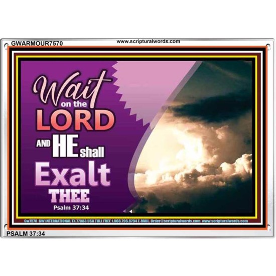 WAIT ON THE LORD   Framed Bible Verses   (GWARMOUR7570)   