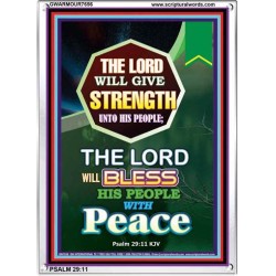 THE LORD WILL BLESS HIS PEOPLE   Religious Art Acrylic Glass Frame   (GWARMOUR7656)   