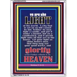 THE LIGHT OF THE WORLD   Contemporary Christian poster   (GWARMOUR7676)   