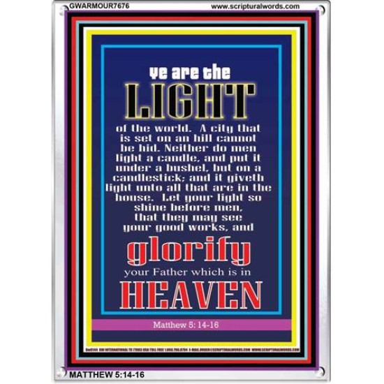 THE LIGHT OF THE WORLD   Contemporary Christian poster   (GWARMOUR7676)   
