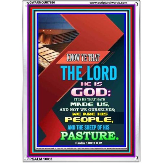 THE LORD HE IS GOD   Framed Office Wall Decoration   (GWARMOUR7696)   