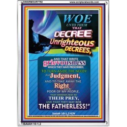 THE UNRIGHTEOUS   Christian Wall Art Poster   (GWARMOUR7792)   