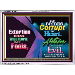 ABSTAIN FROM ALL APPEARANCE OF EVIL Bible Verses to Encourage  frame   (GWARMOUR7862)   "18X12"